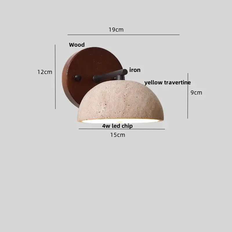 Wood Concrete LED Wall Sconce