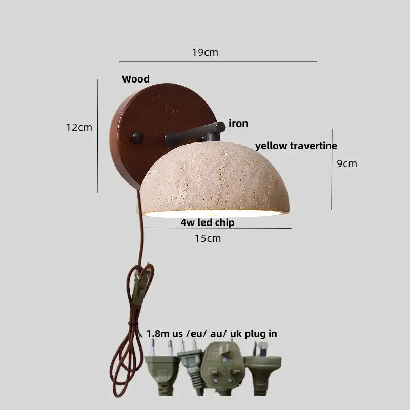 Wood Concrete LED Wall Sconce