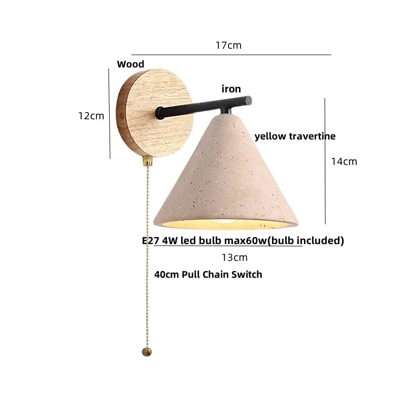 Wood Concrete LED Wall Sconce