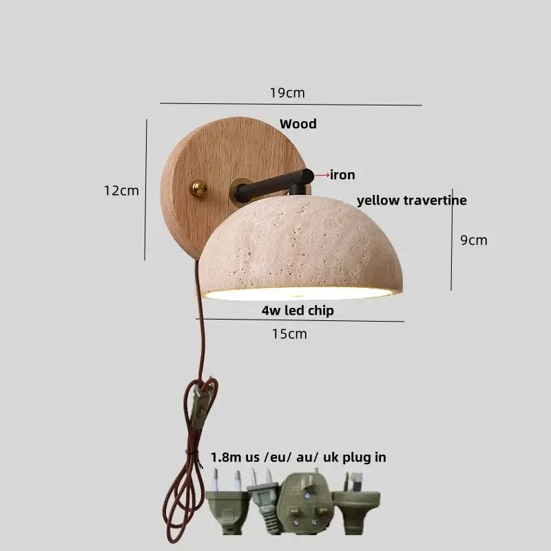 Wood Concrete LED Wall Sconce