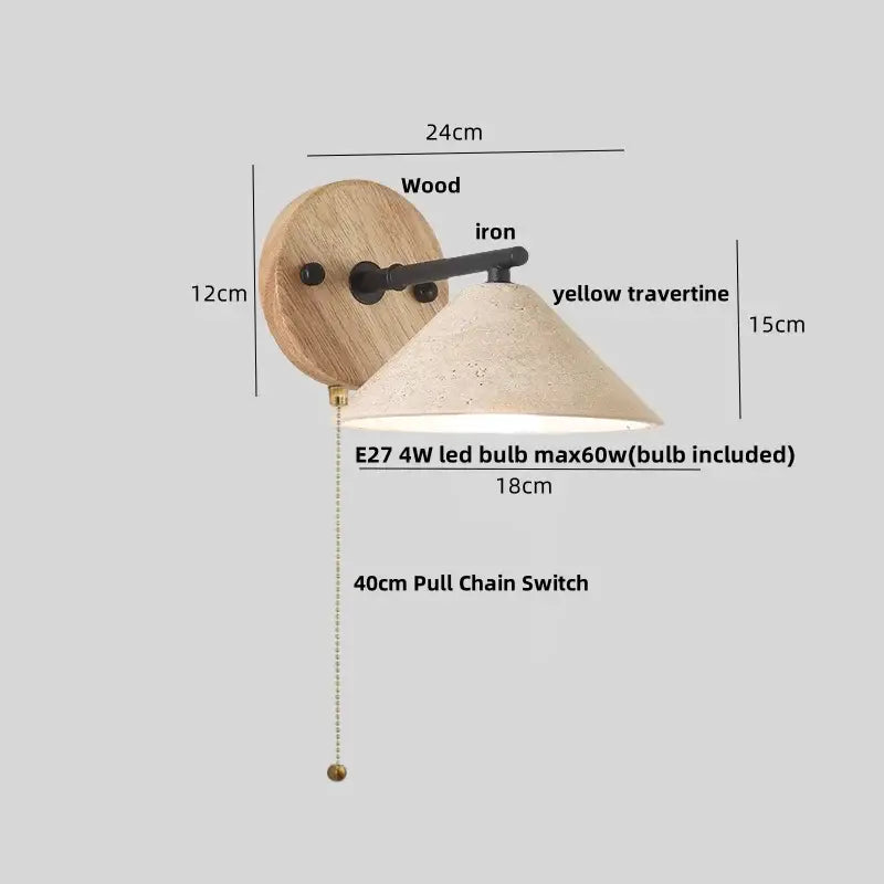 Wood Concrete LED Wall Sconce