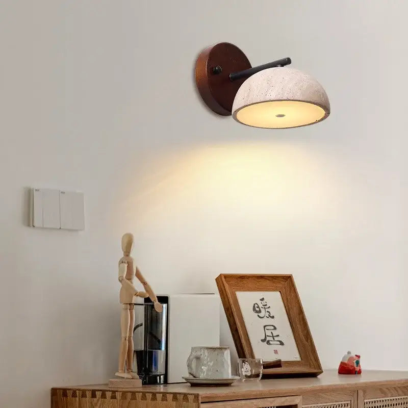 Wood Concrete LED Wall Sconce