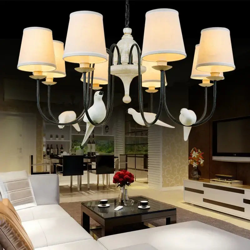 Iron Bird Chandelier