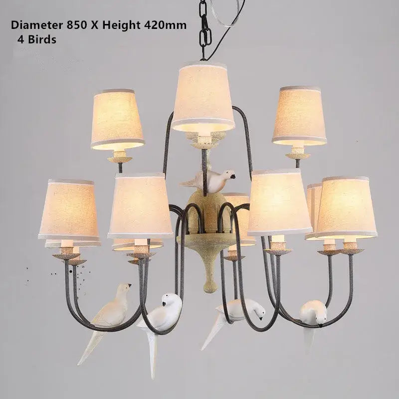 Iron Bird Chandelier