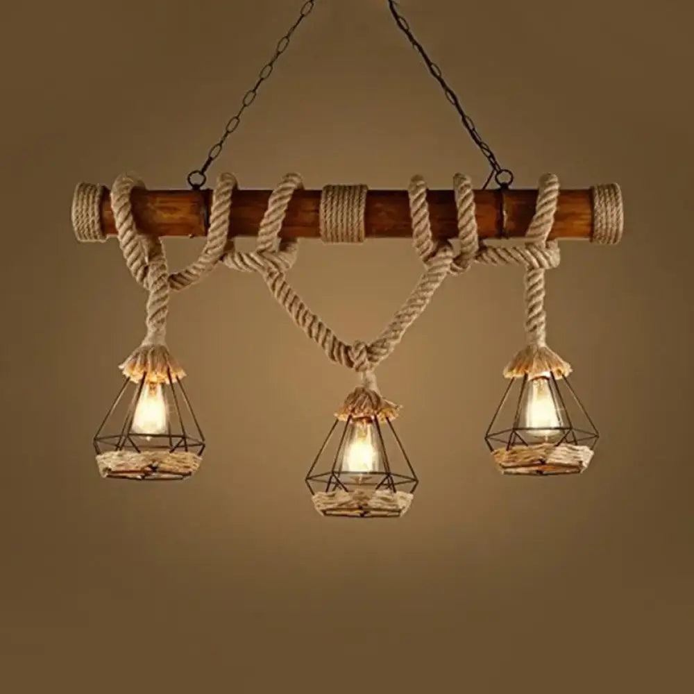 Beige Diamond Cage Pendant