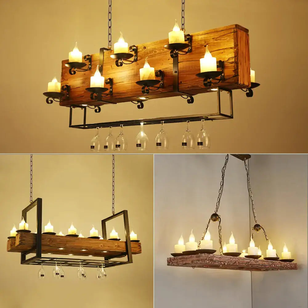 Brown Candelabra Pendant Light