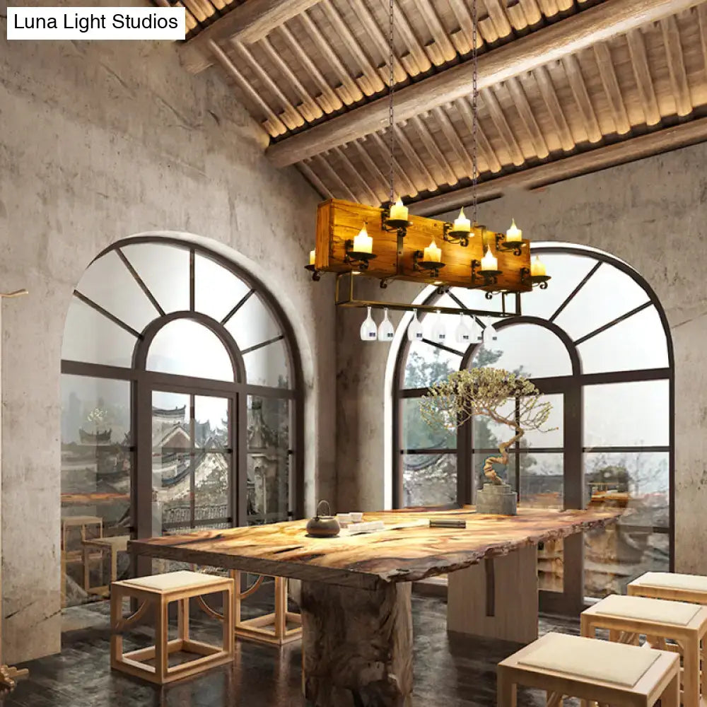 Brown Candelabra Pendant Light