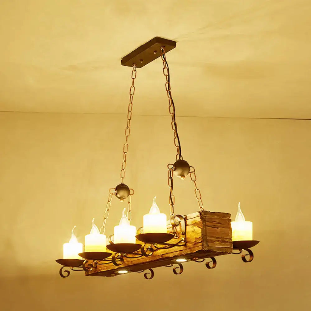 Brown Candelabra Pendant Light