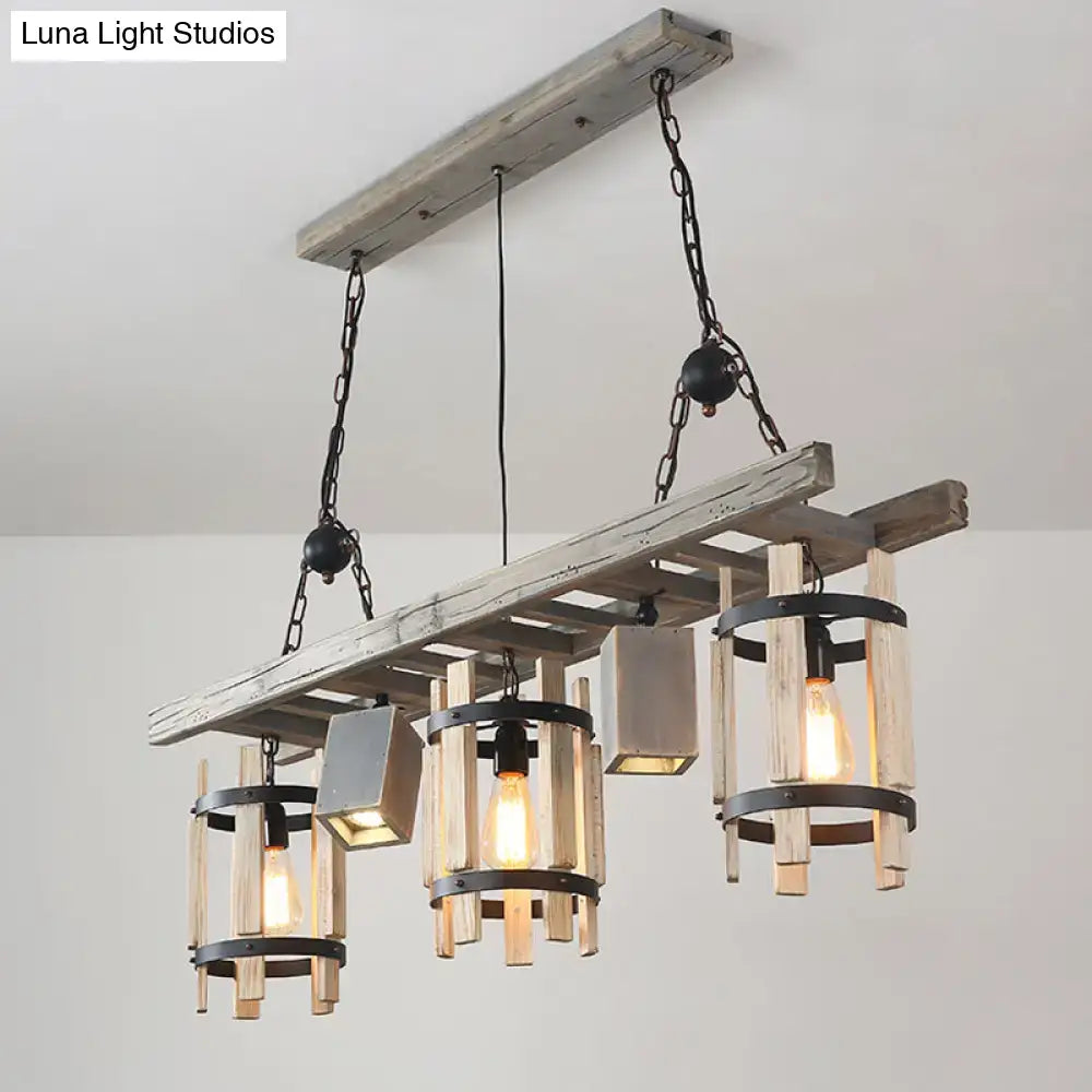 Grey Brown Cylinder Ceiling Light