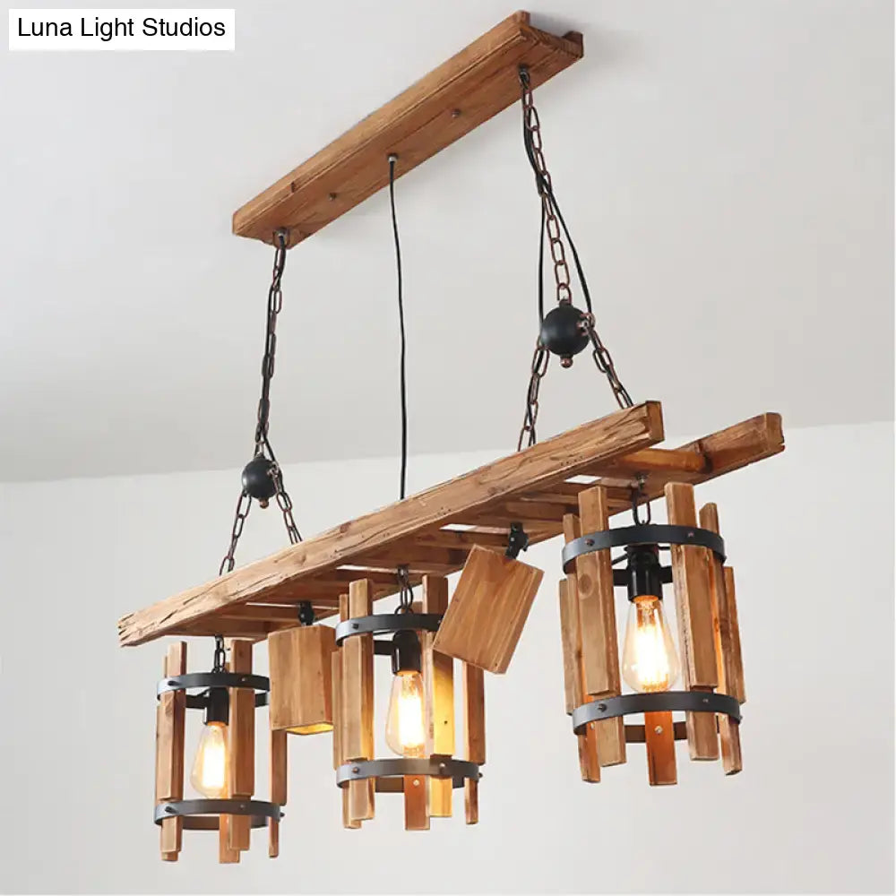 Grey Brown Cylinder Ceiling Light