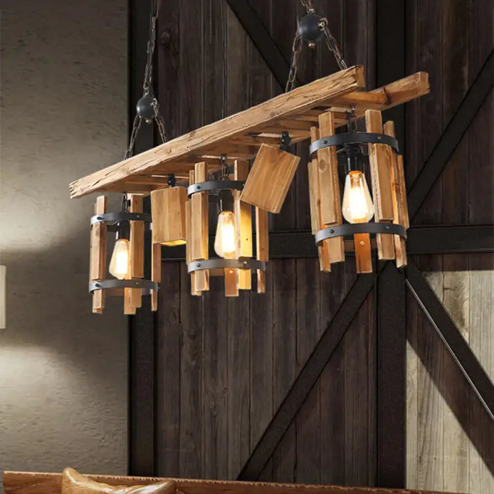 Grey Brown Cylinder Ceiling Light