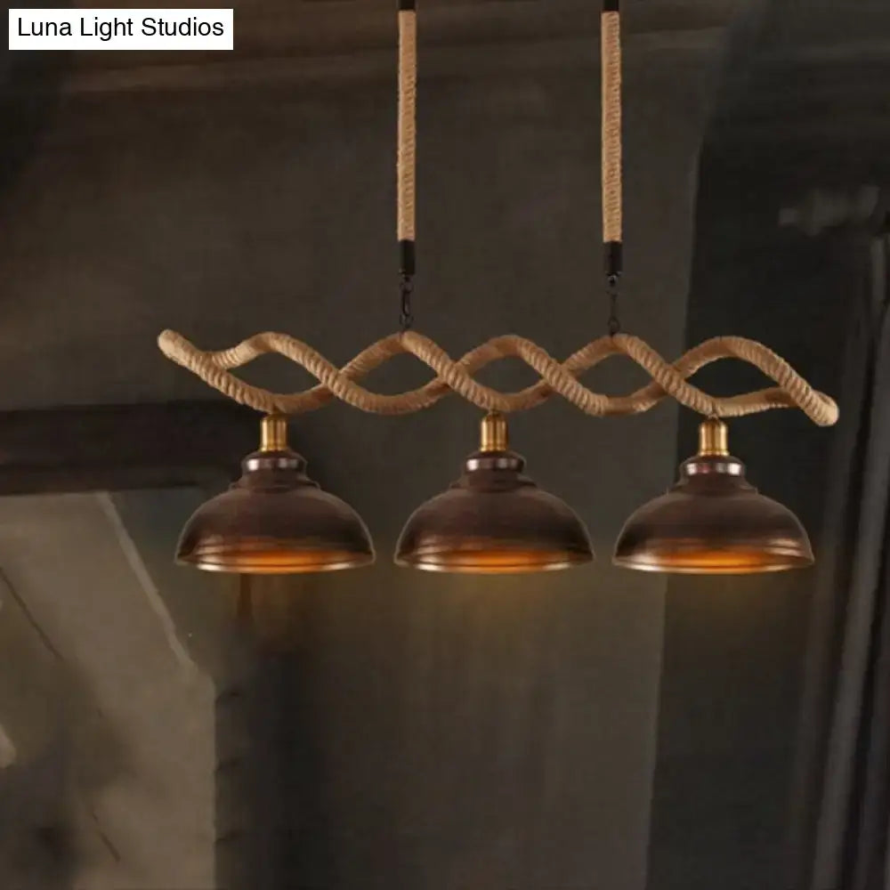 Beige Rope Pendant Light