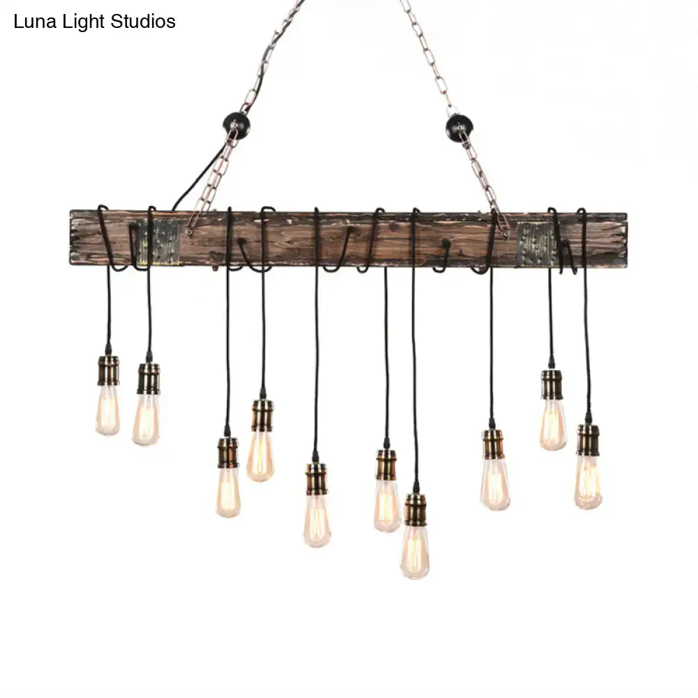 Brown Linear Ceiling Light