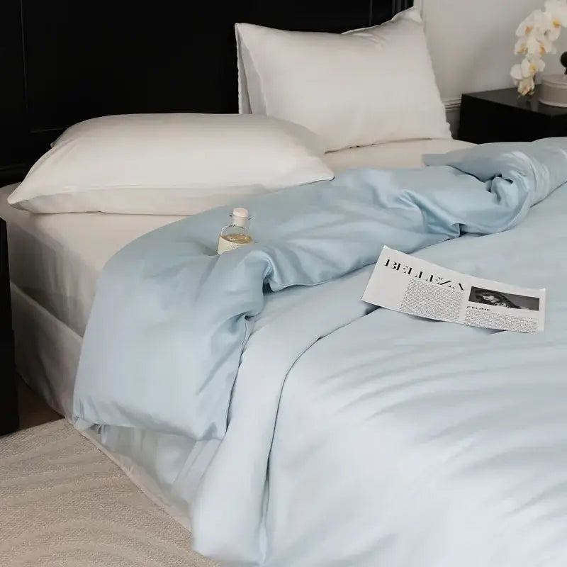 Sage Satin Queen Duvet