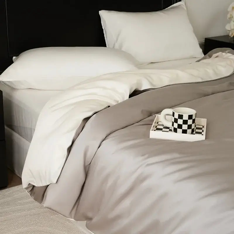 Sage Satin Queen Duvet