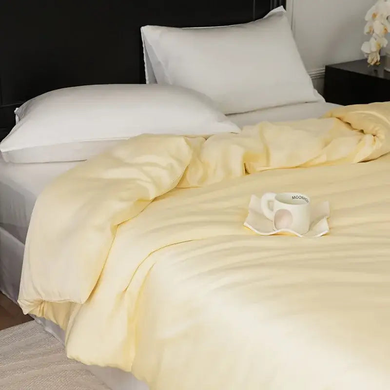 Sage Satin Queen Duvet