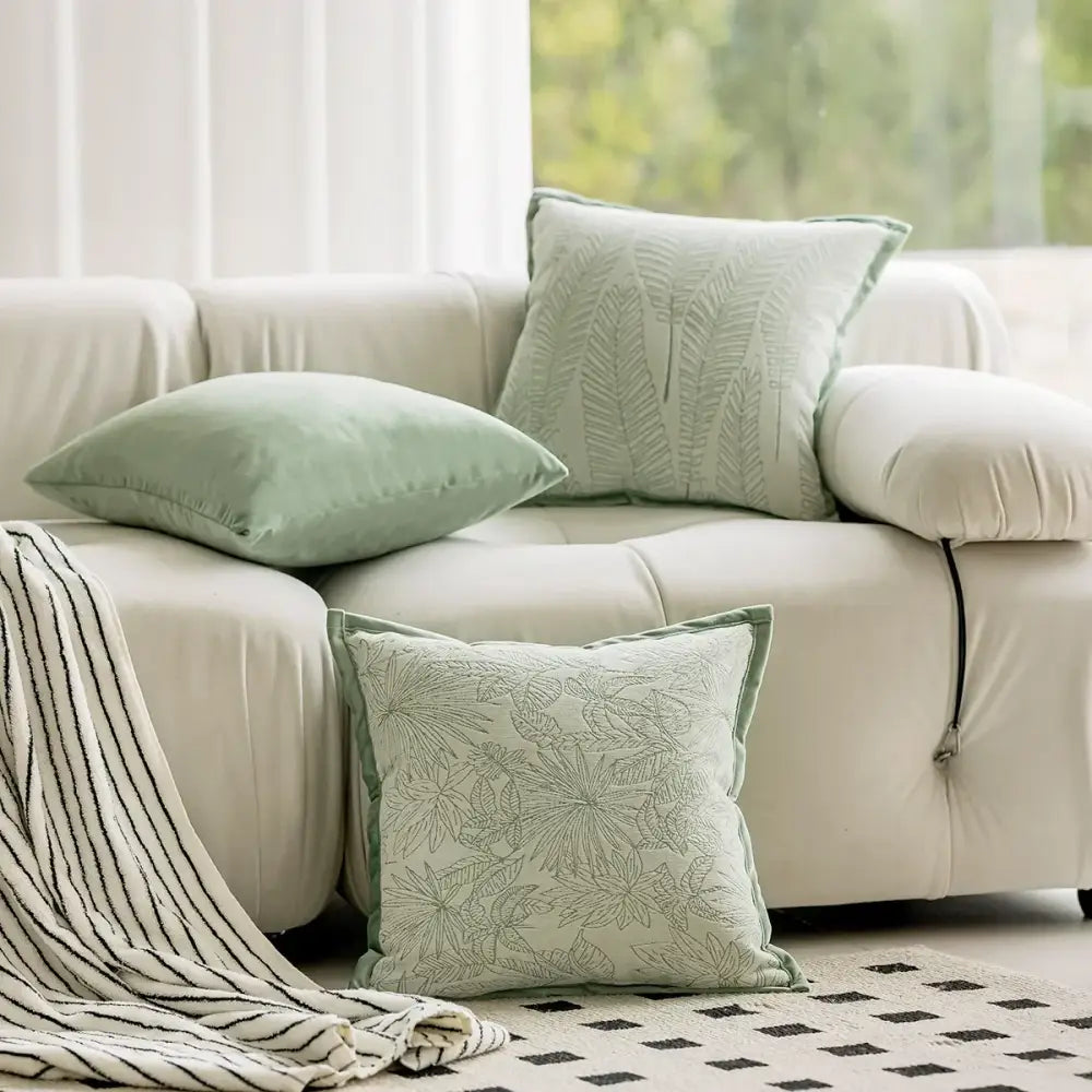Sage Jacquard Pillow Covers