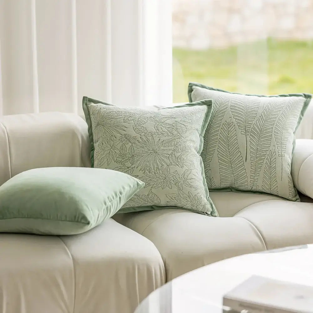 Sage Jacquard Pillow Covers