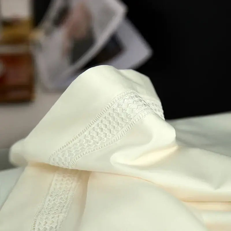 Cream Gold Cotton Duvet Set