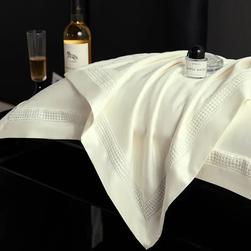 Cream Gold Cotton Duvet Set