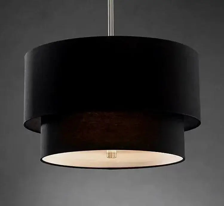 Beige Linen Pendant Light