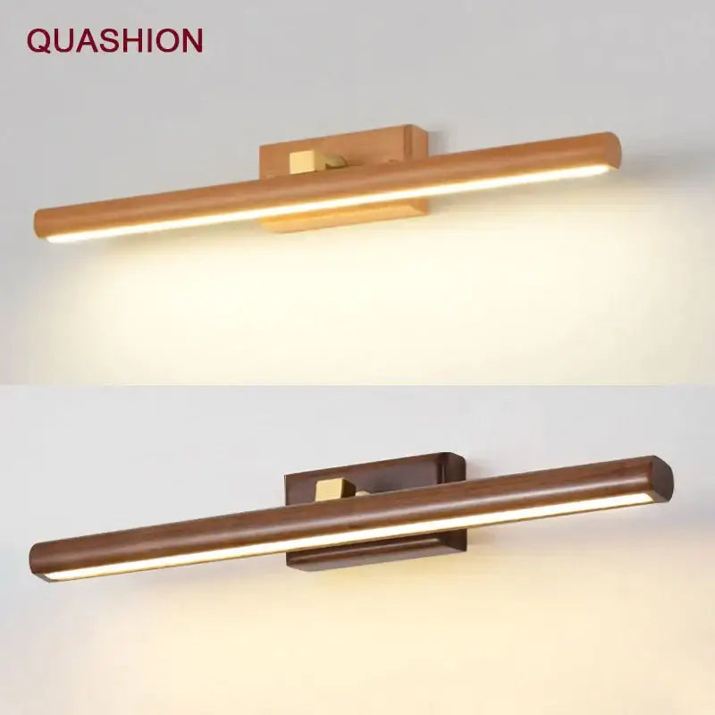 Walnut Mirror Wall Sconce