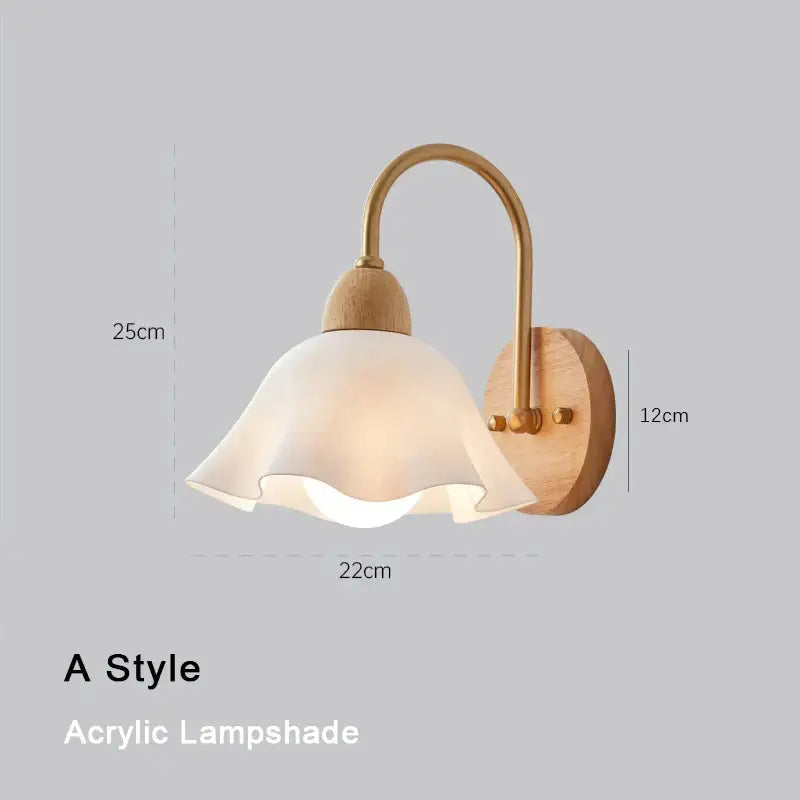 Brass Cream Wall Lamp