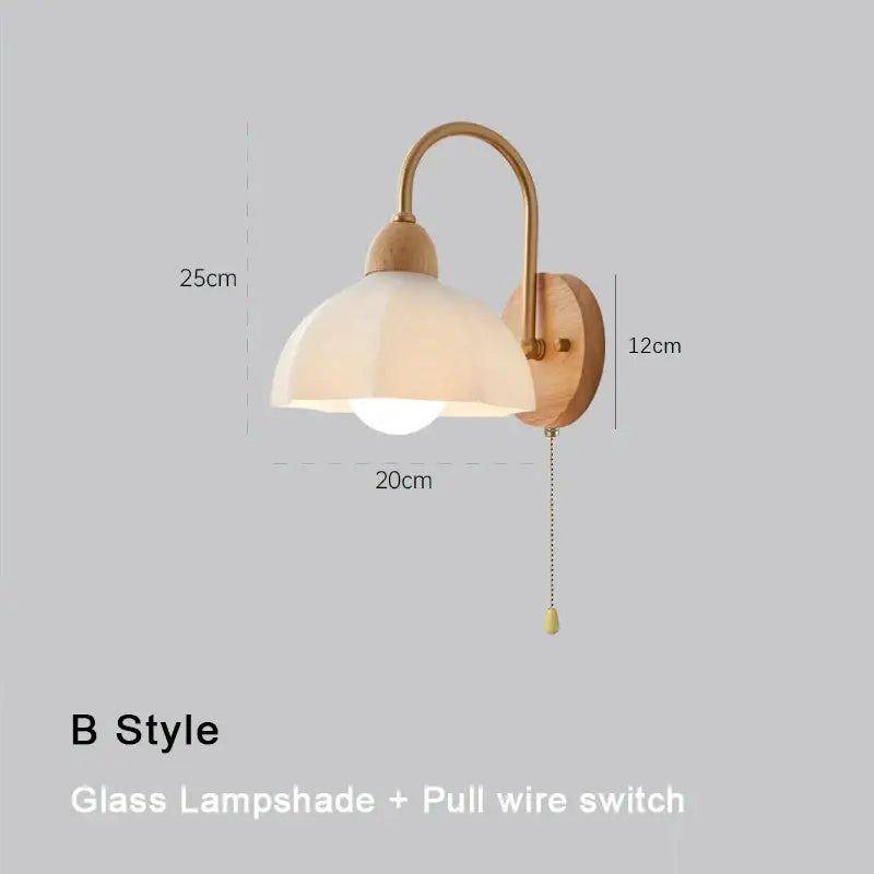 Brass Cream Wall Lamp