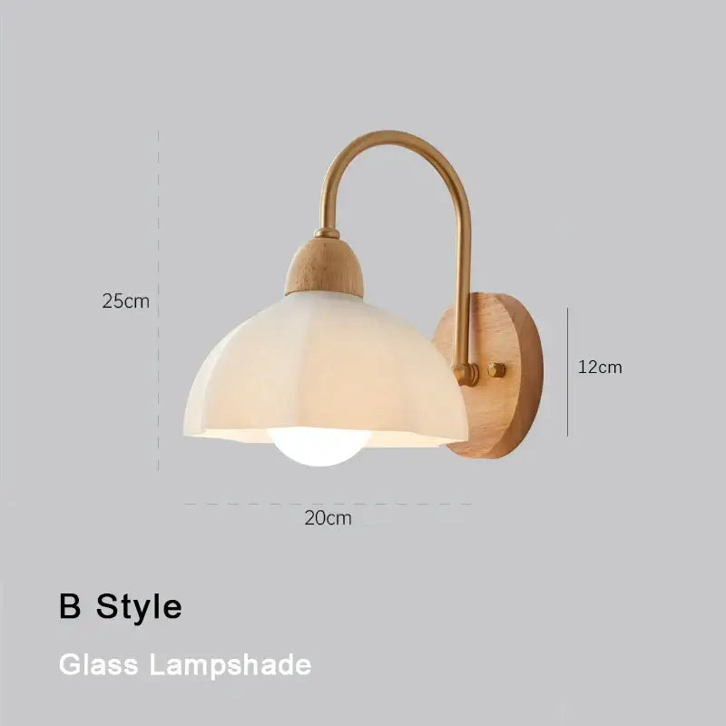 Brass Cream Wall Lamp