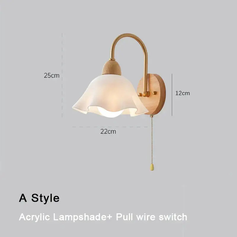 Brass Cream Wall Lamp