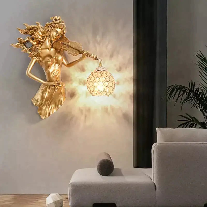 Gold Crystal Wall Sconce