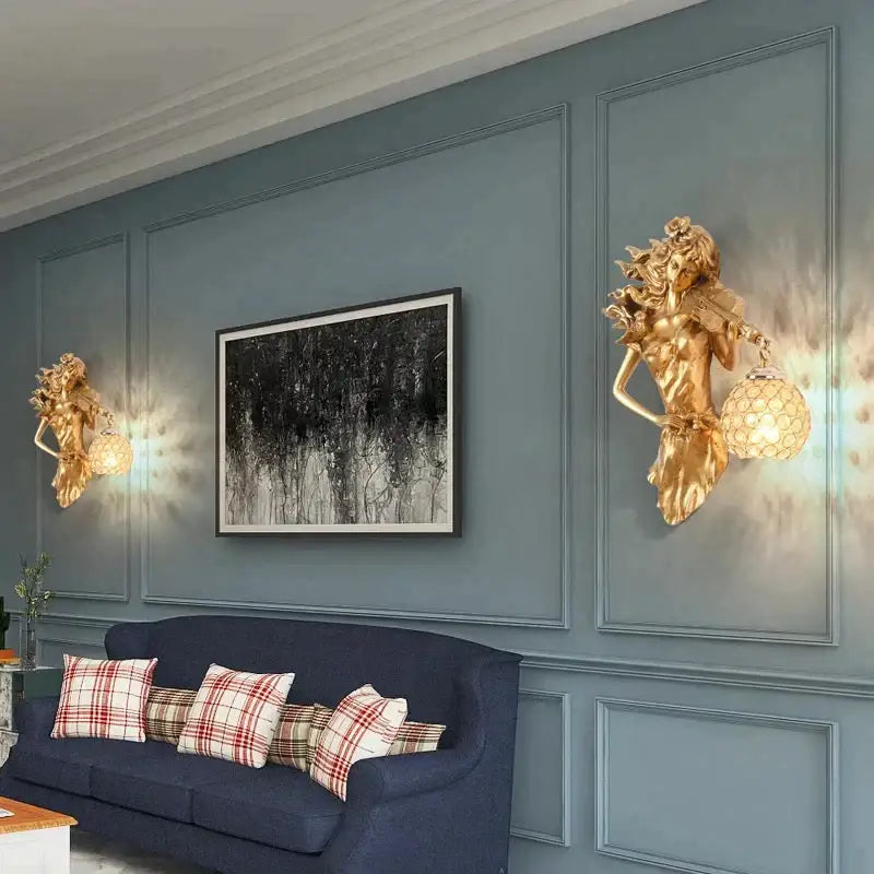 Gold Crystal Wall Sconce