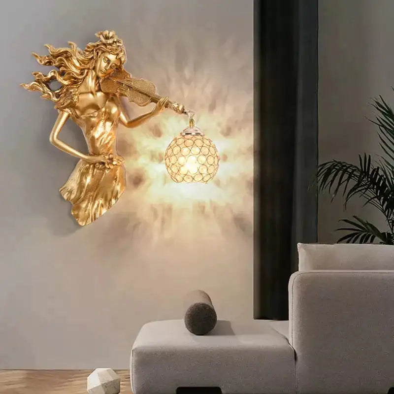 Gold Crystal Wall Sconce