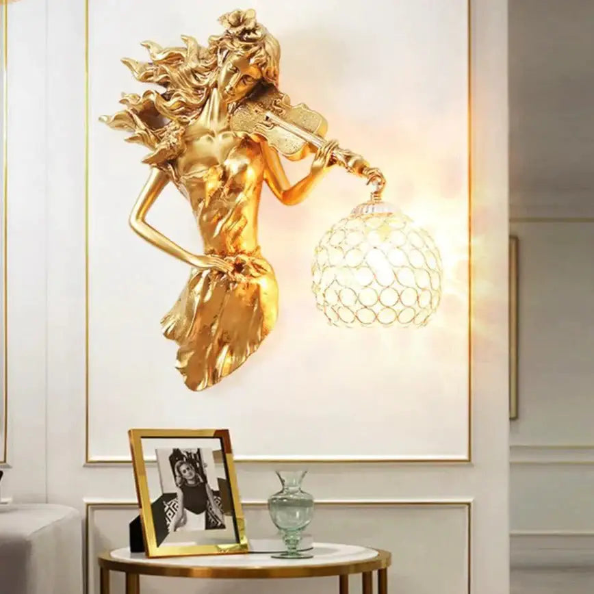 Gold Crystal Wall Sconce