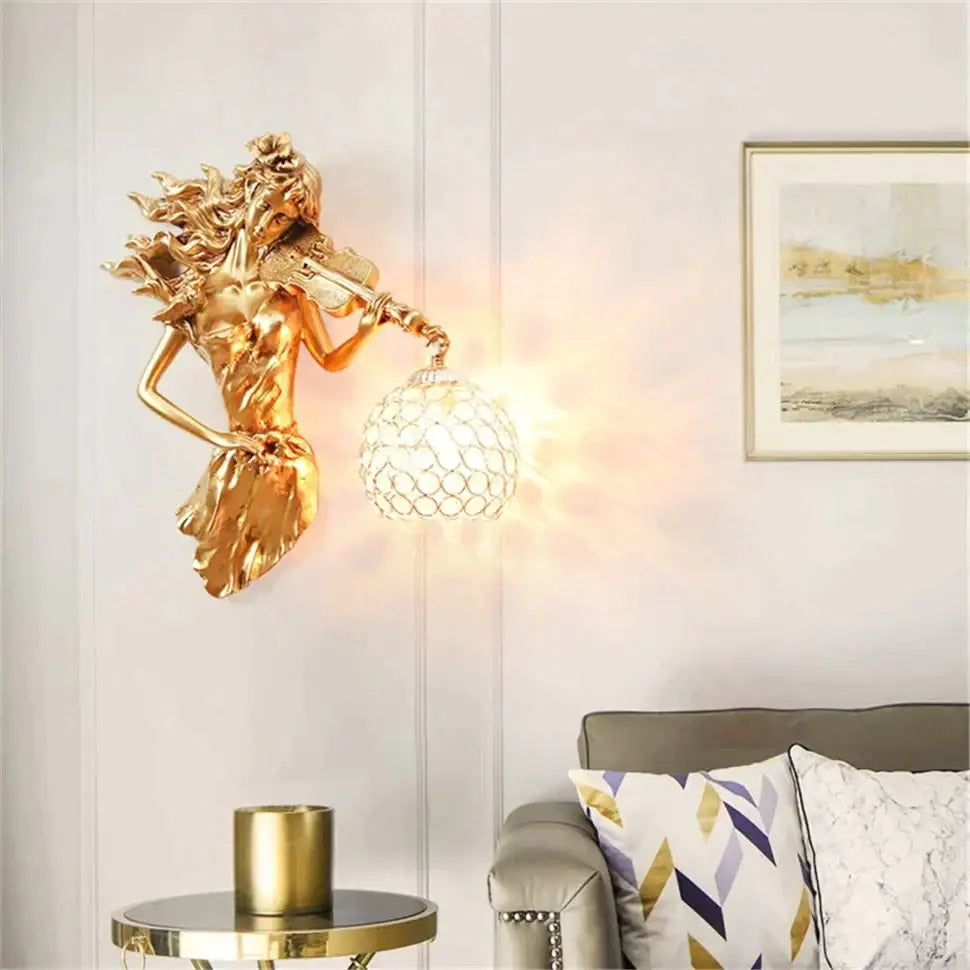 Gold Crystal Wall Sconce