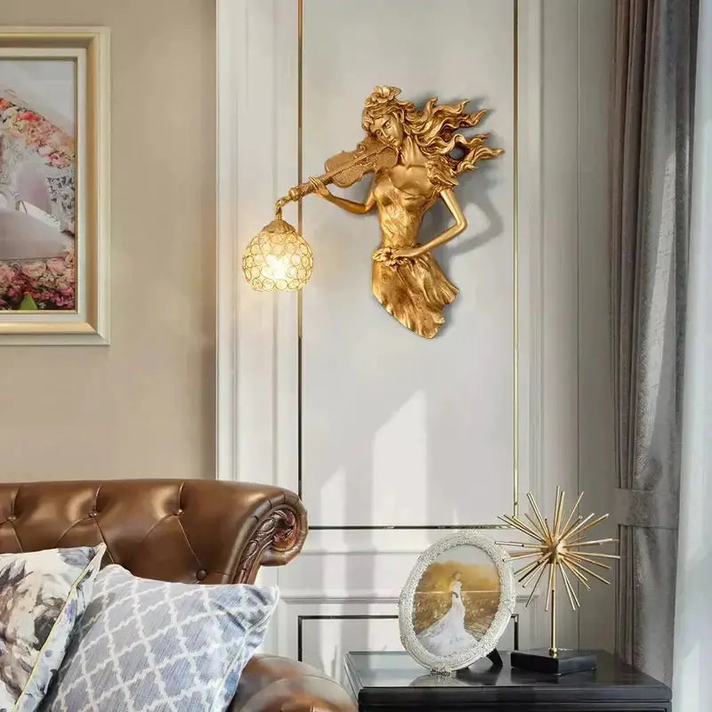 Gold Crystal Wall Sconce