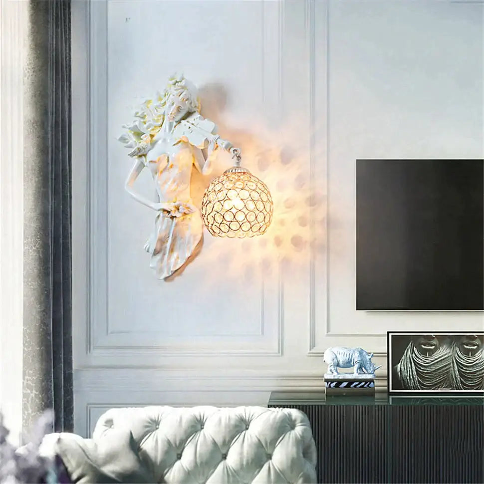 Gold Crystal Wall Sconce