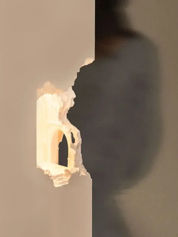 Stone Sculptural Wall Sconce