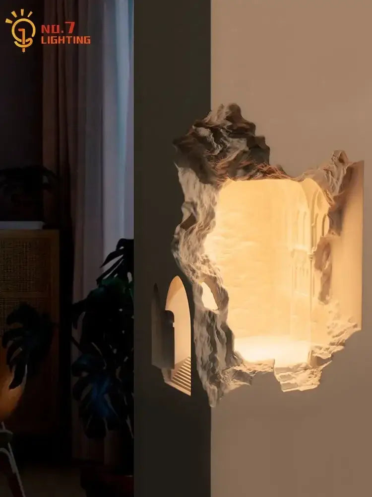 Stone Sculptural Wall Sconce