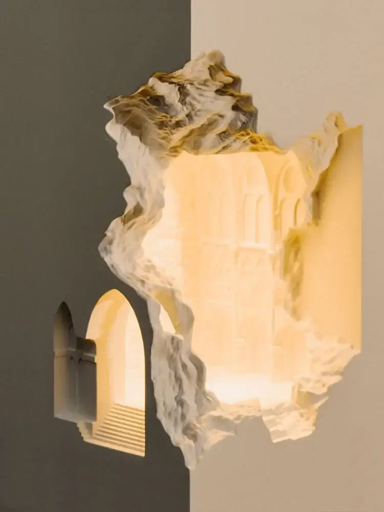 Stone Sculptural Wall Sconce