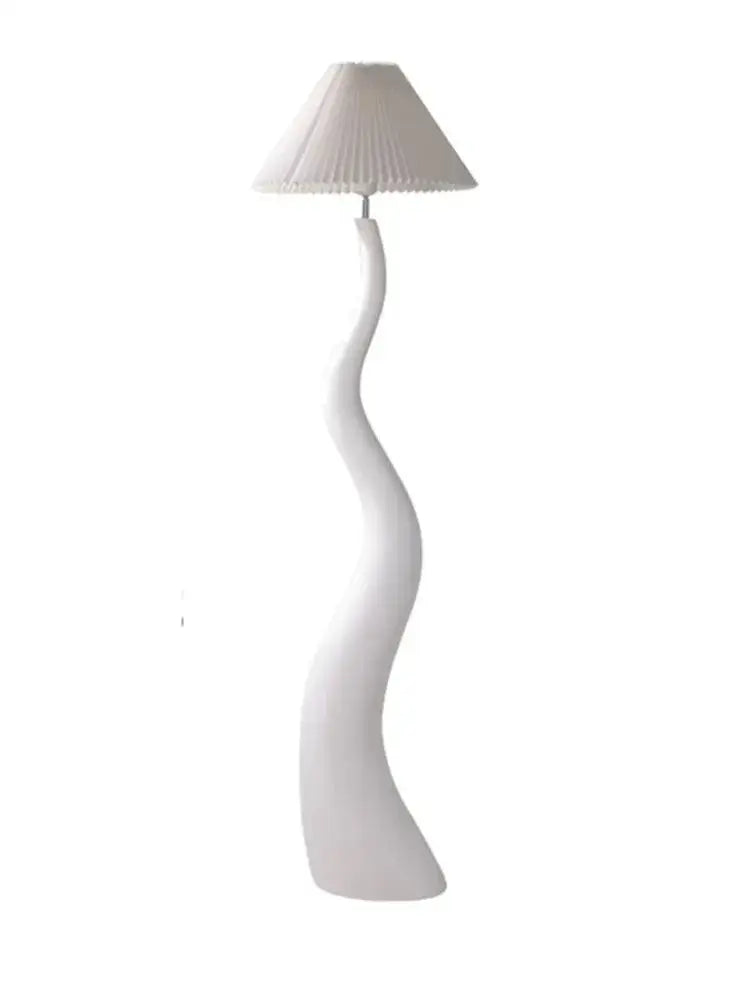 Cream Resin Floor Lamp
