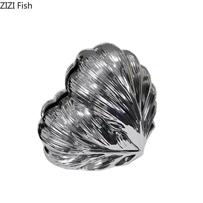 White Silver Ceramic Tissue Box