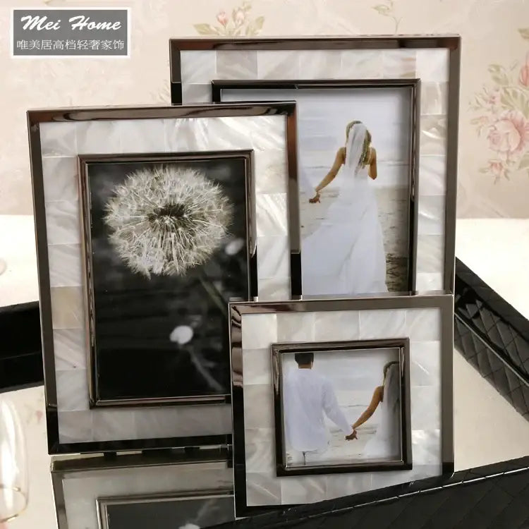 Golden Shell Photo Frames