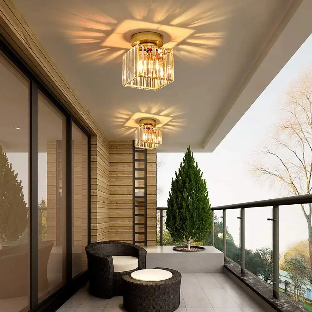 Black Gold Crystal Lights