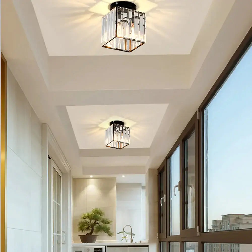 Black Gold Crystal Lights
