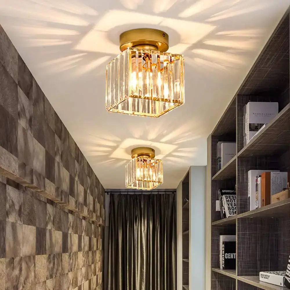 Black Gold Crystal Lights