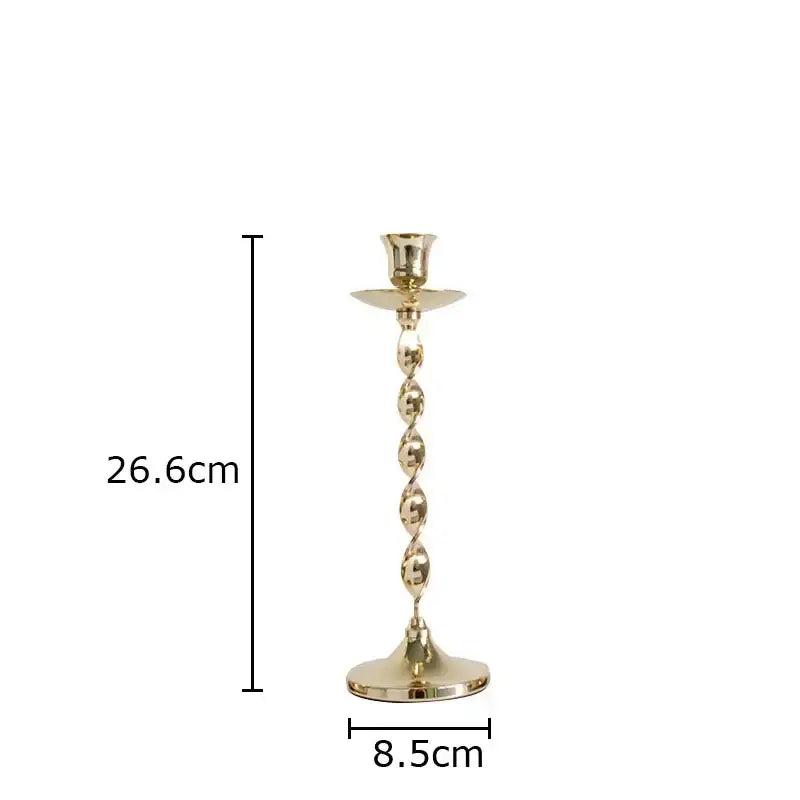 Golden Twisted Candlestick Holders