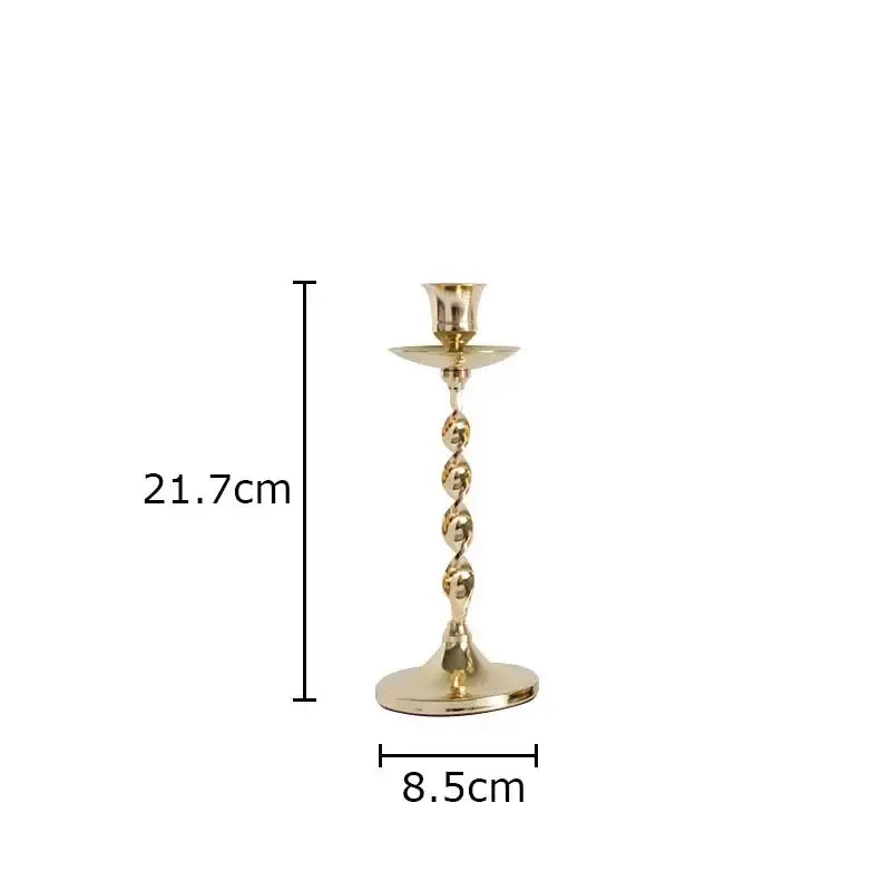 Golden Twisted Candlestick Holders