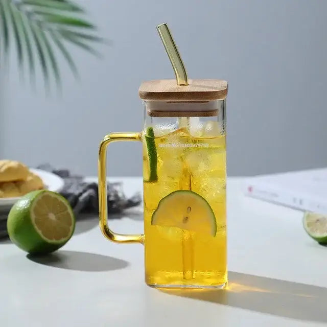 Square Glass Mugs Set