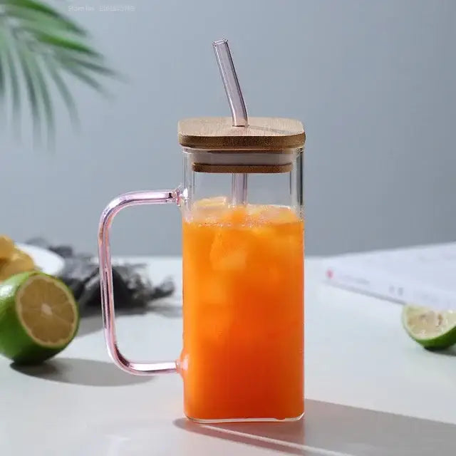 Square Glass Mugs Set